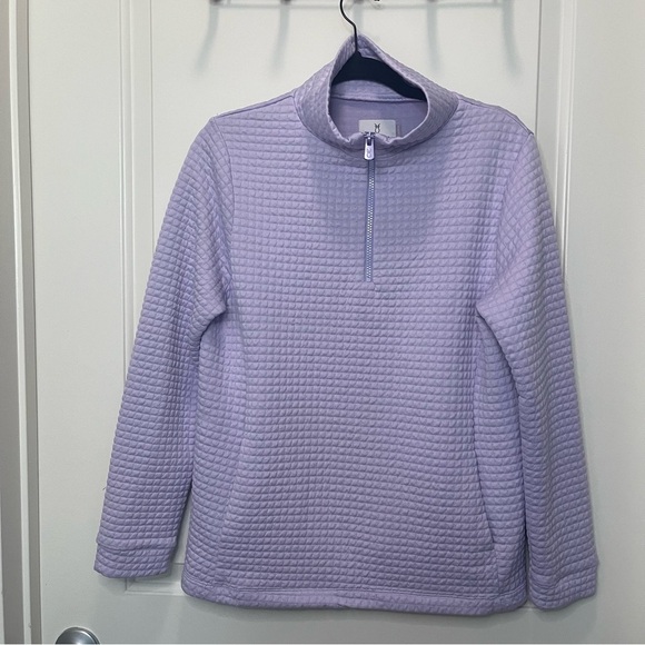 Dudley Stephens Pocomo Pullover Lilac Waffle Size M NWOT - Picture 2 of 6